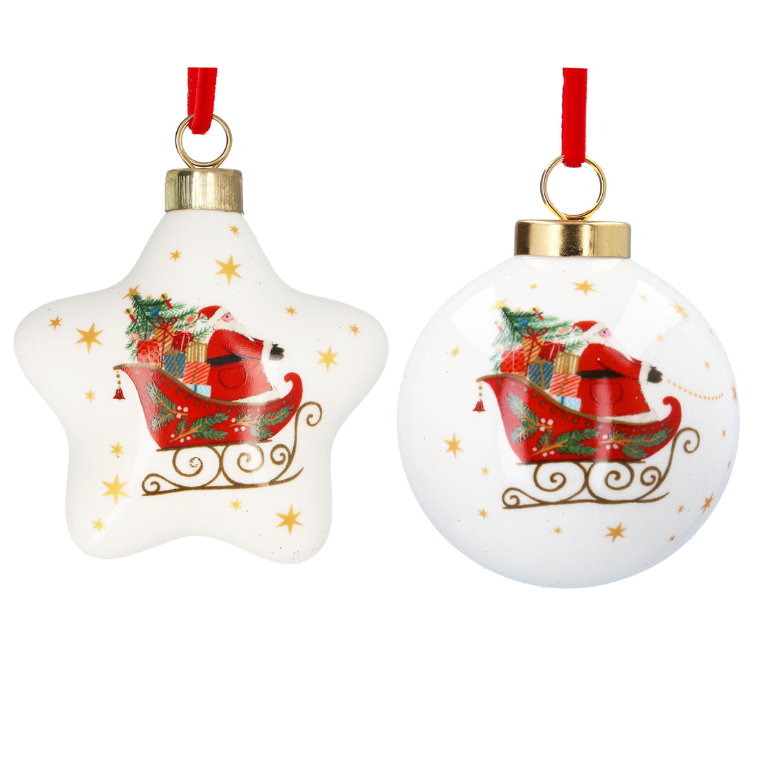 Ceramic Santa Bauble