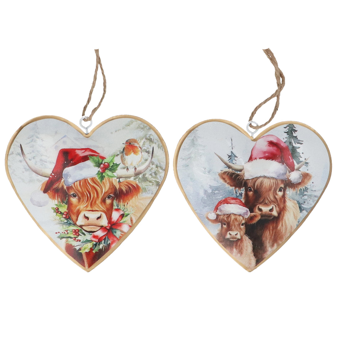 Tin Highland Cow Decoration